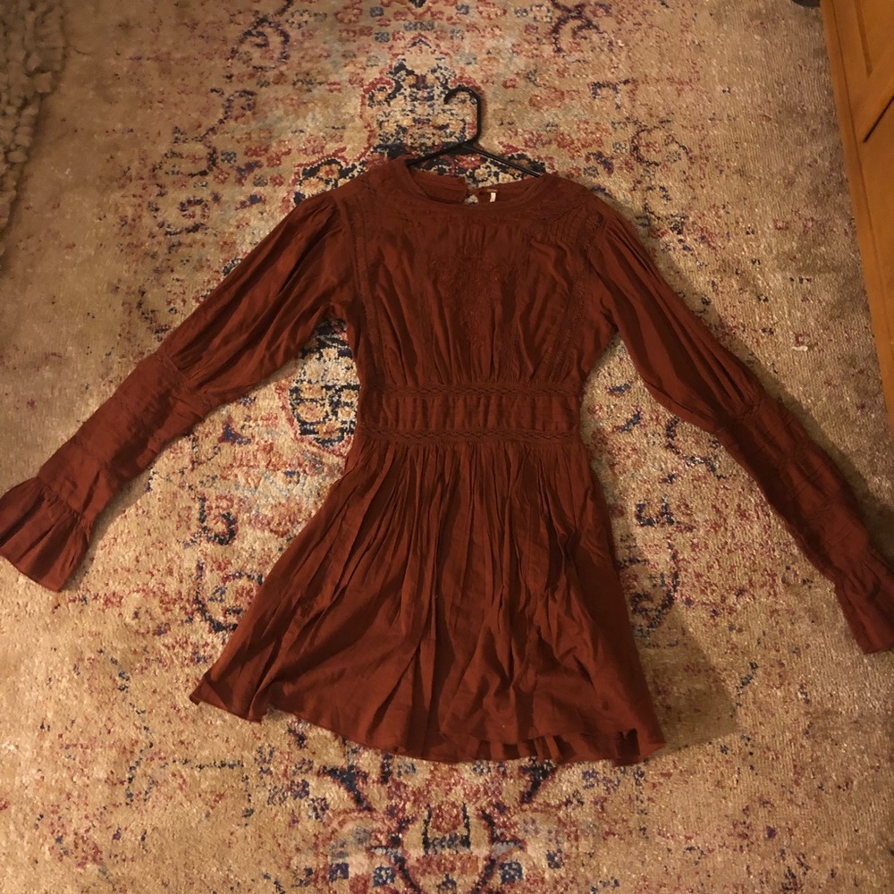 Free People Victorian Waisted Mini Dress